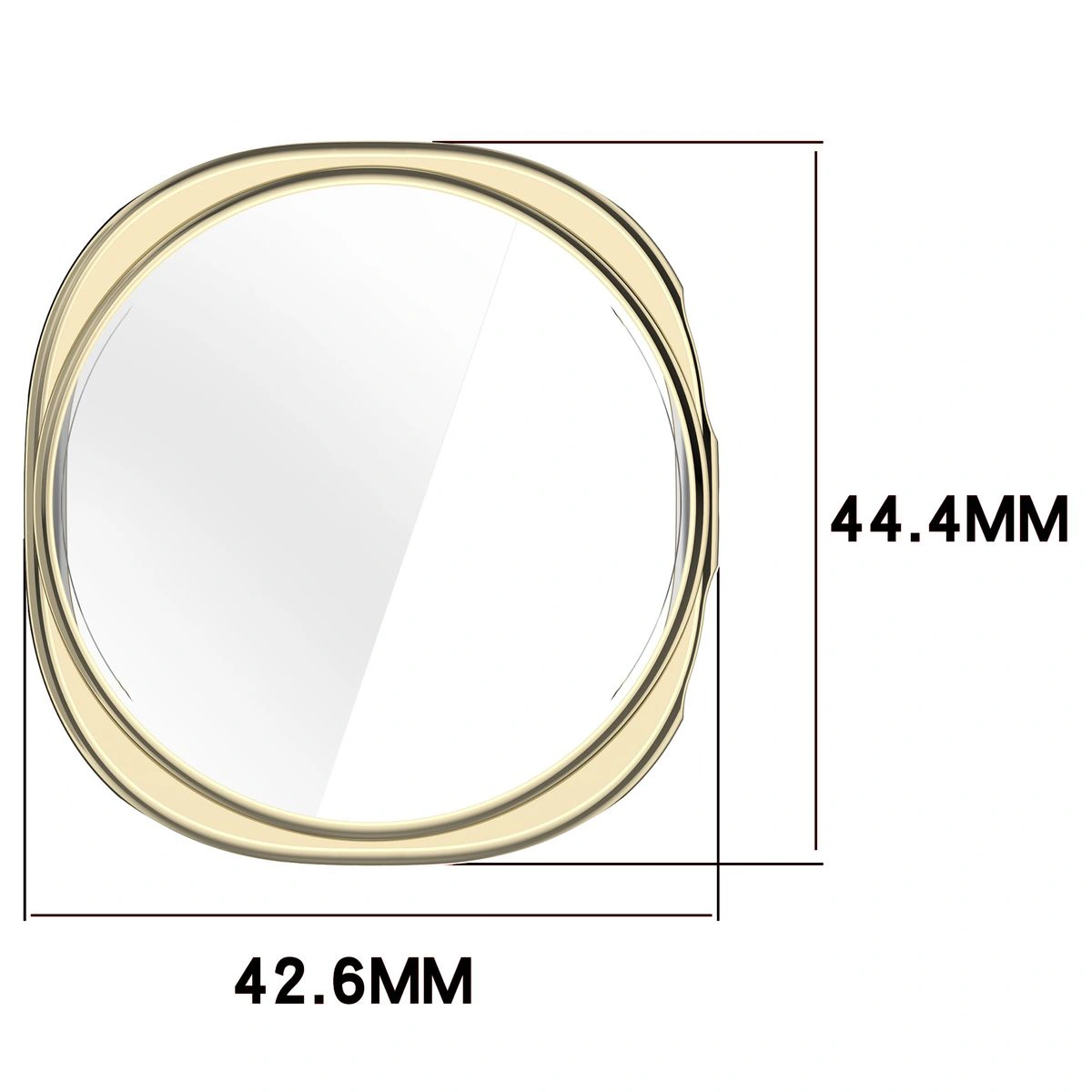 Wymiary obudowy Bizon Case Watch Felipe dlaGalaxy Watch 8 40 mm